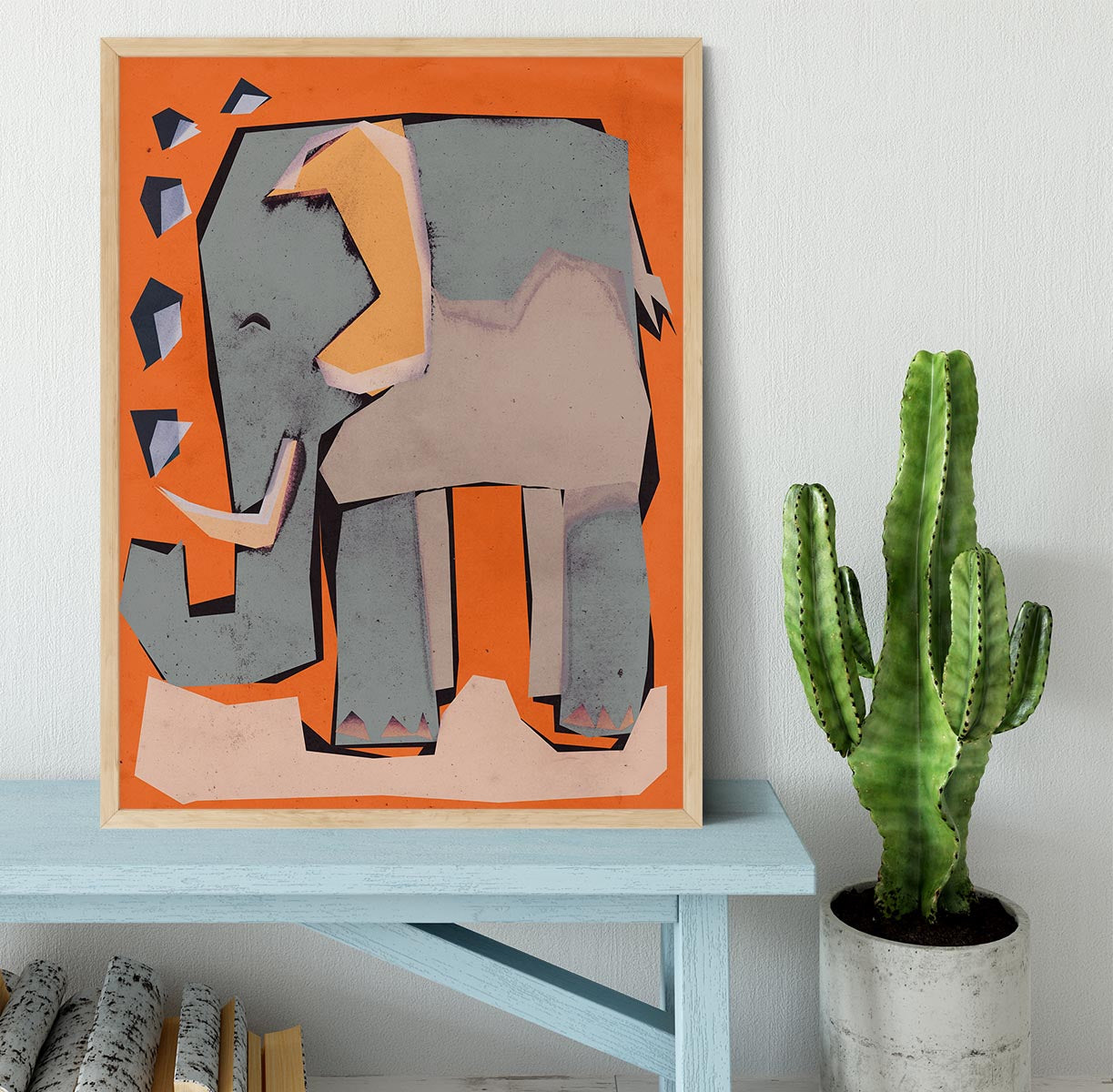 Happy Elephant Framed Print - 1x - 4