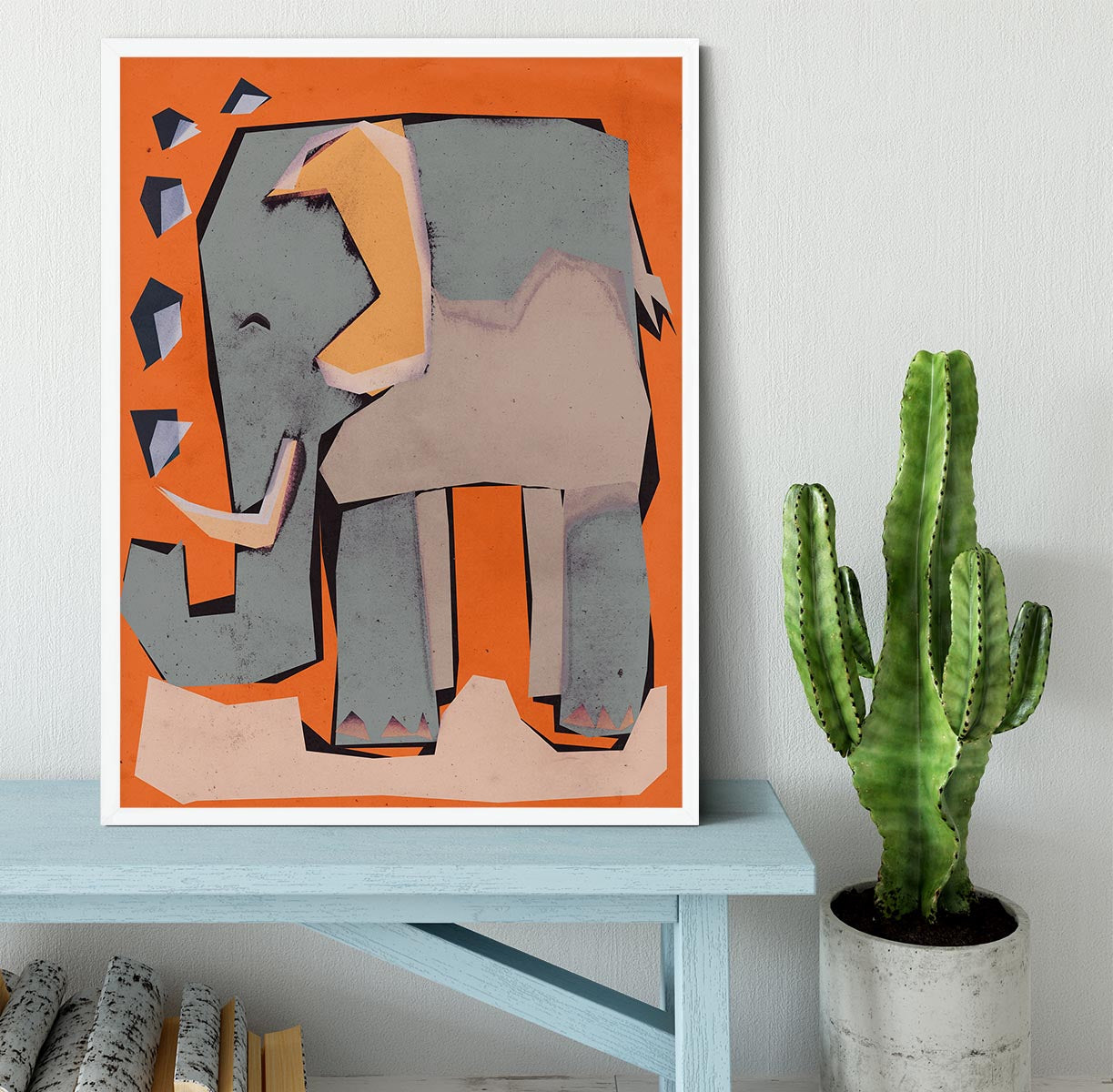 Happy Elephant Framed Print - 1x -6