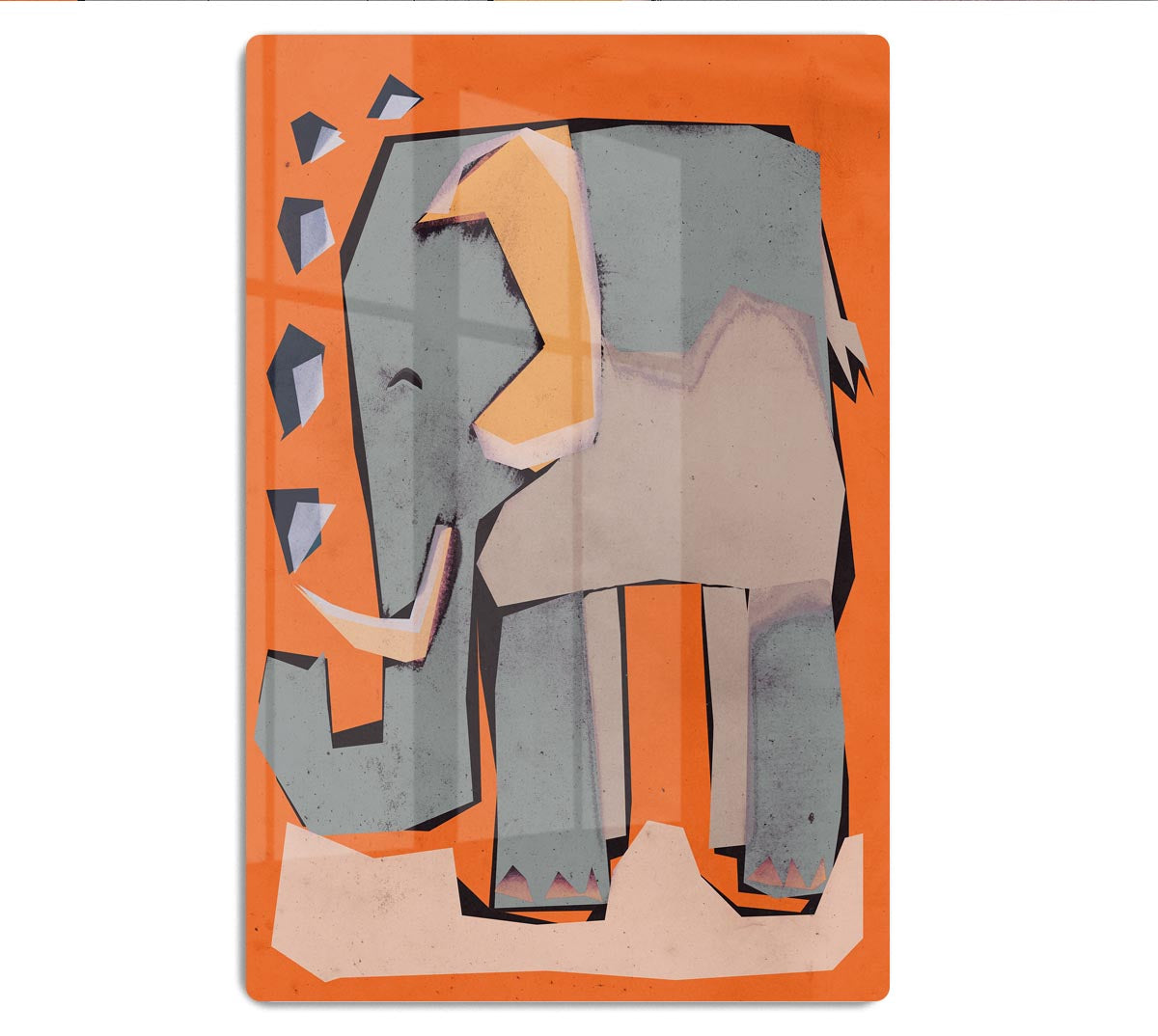Happy Elephant Acrylic Block - 1x - 1