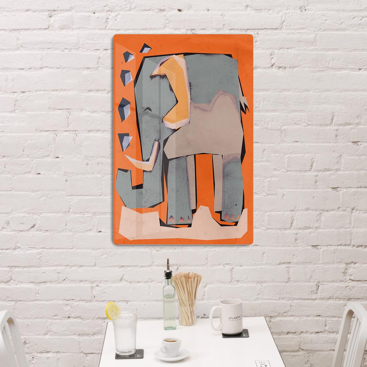 Happy Elephant Acrylic Block - 1x - 3