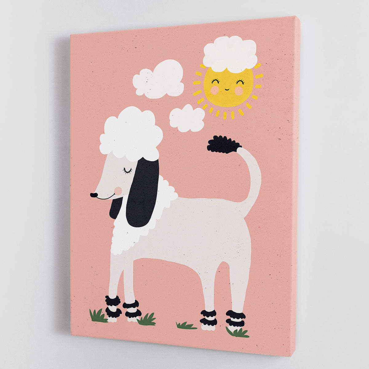 Happy Poodle Canvas Print or Poster - 1x - 1