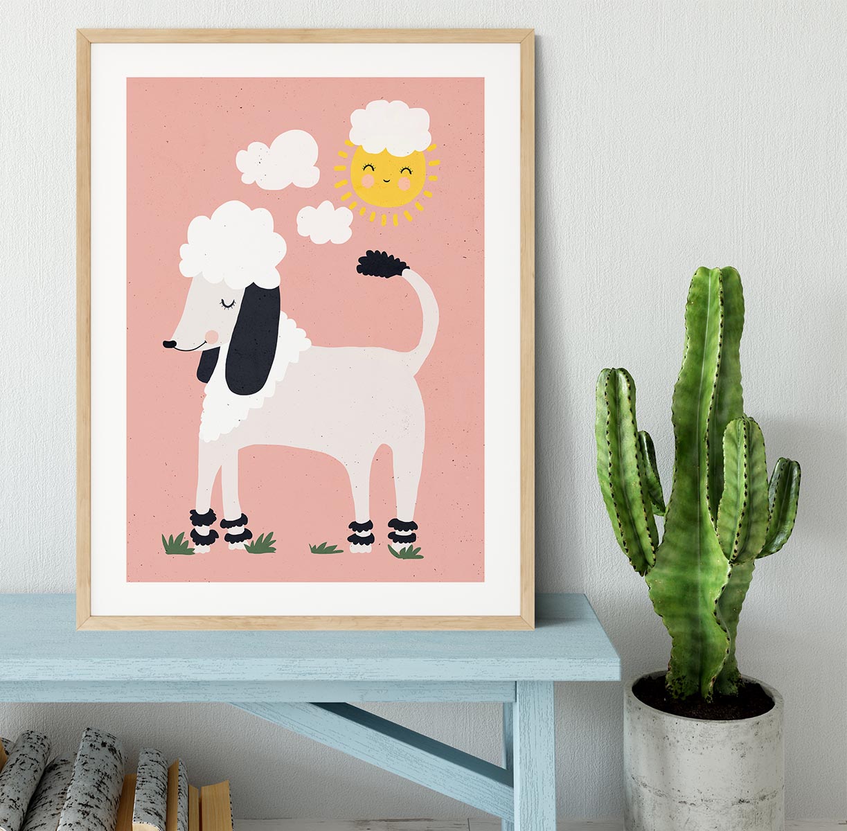 Happy Poodle Framed Print - 1x - 3