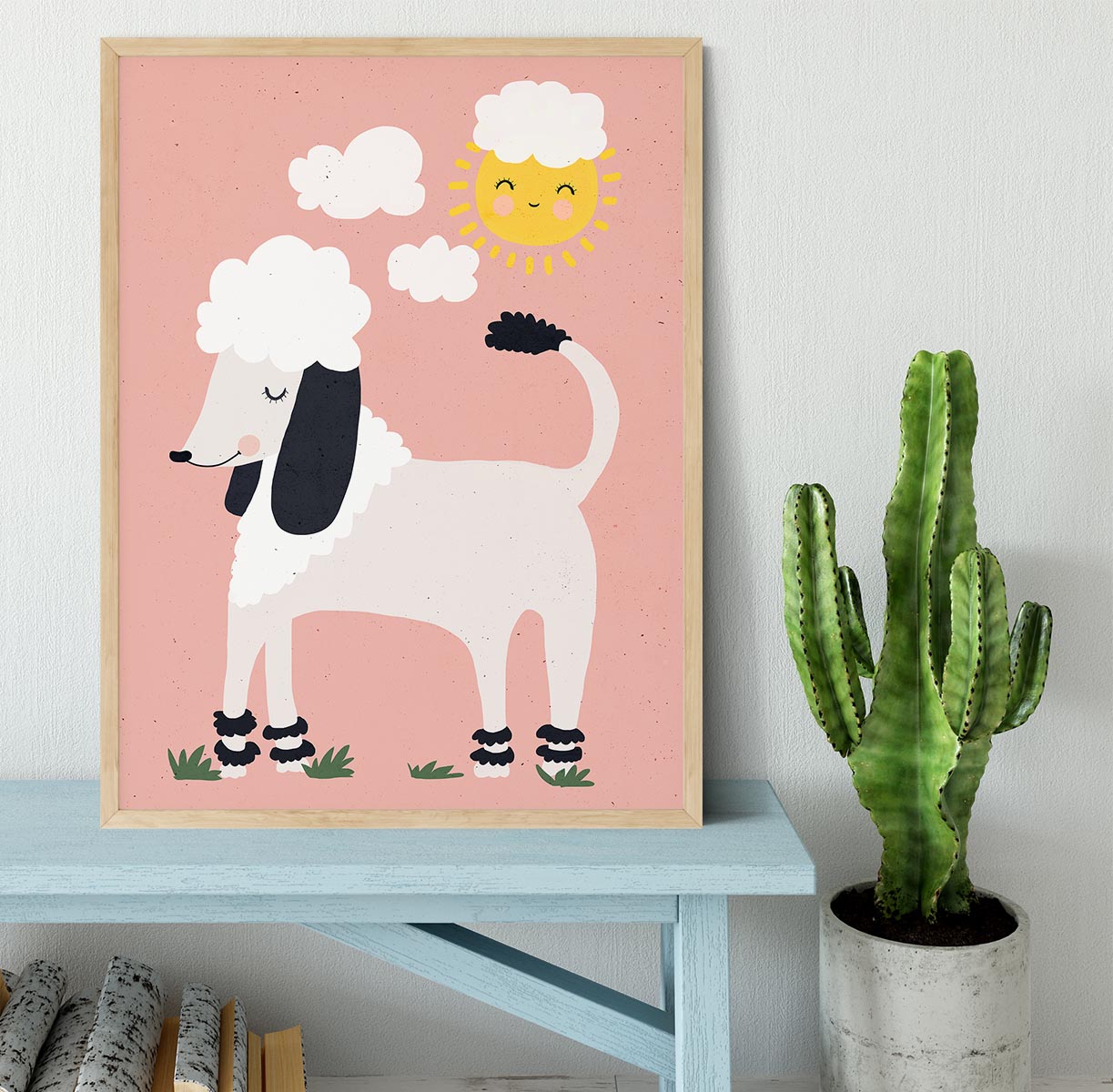 Happy Poodle Framed Print - 1x - 4