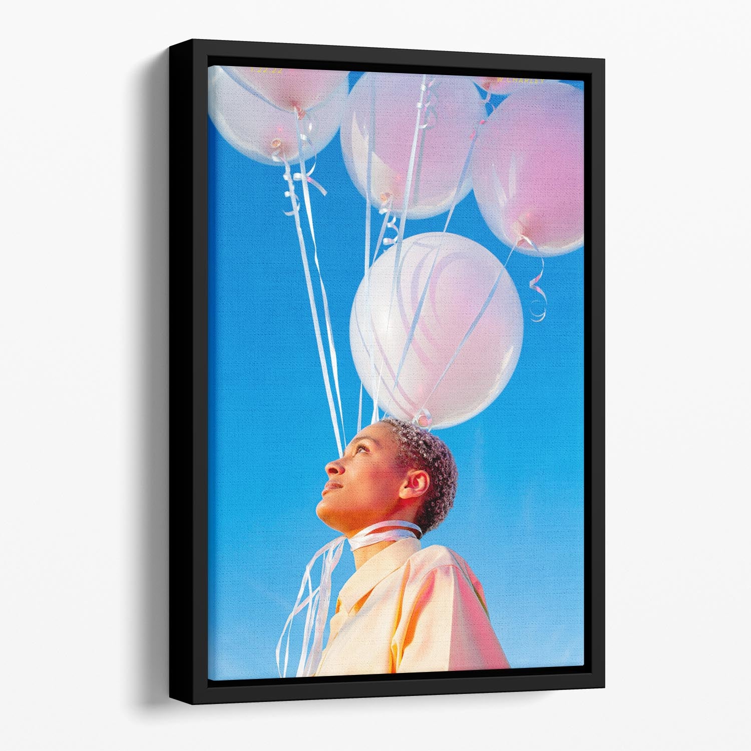 Head in the Clouds. Floating Framed Canvas - 1x - 1