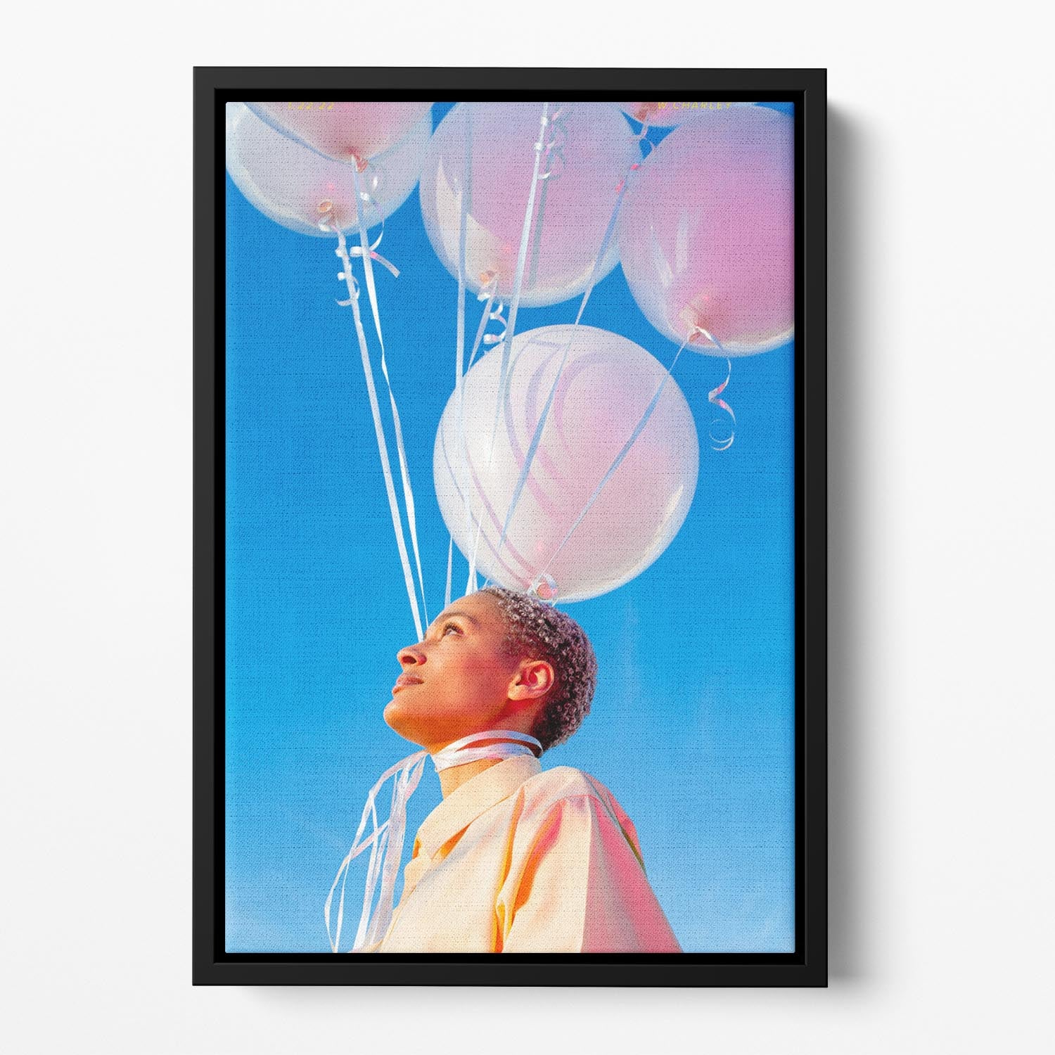 Head in the Clouds. Floating Framed Canvas - 1x - 2