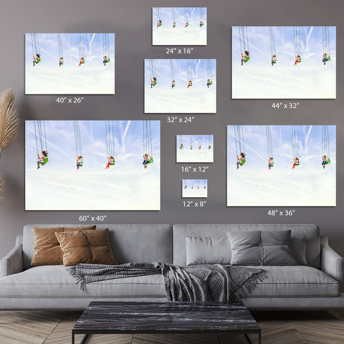 Heads in the clouds! Canvas Print or Poster - 1x - 7