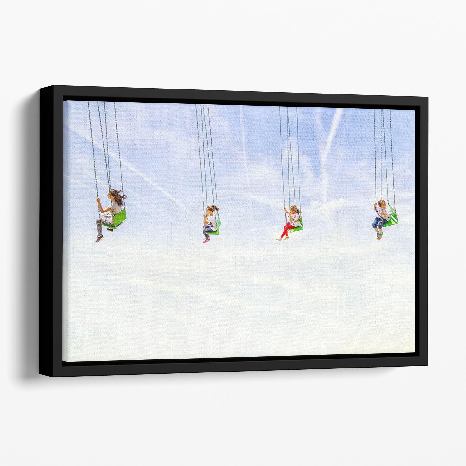 Heads in the clouds! Floating Framed Canvas - 1x - 1