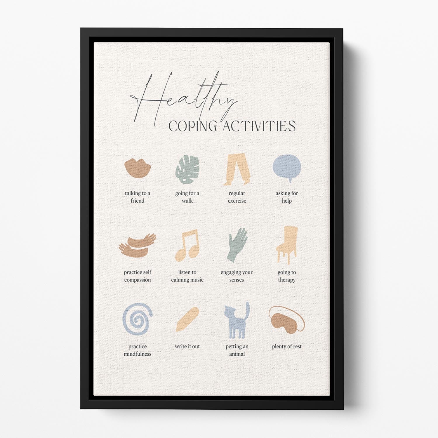 Healthy Cope Floating Framed Canvas - Canvas Art Rocks - 2