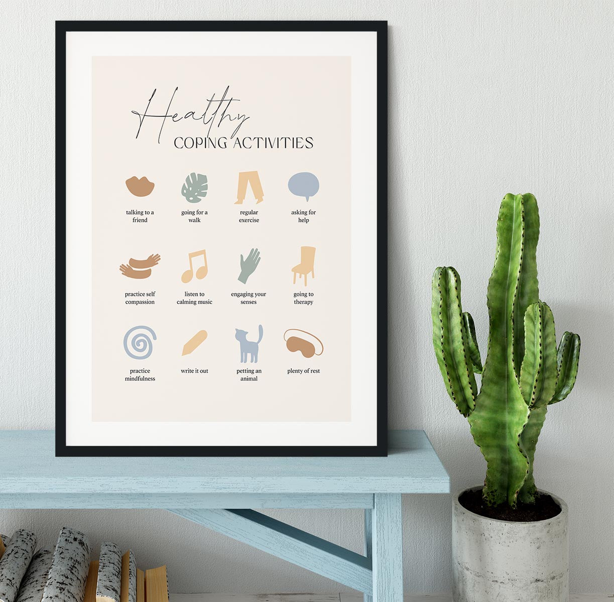 Healthy Cope Framed Print - Canvas Art Rocks - 1