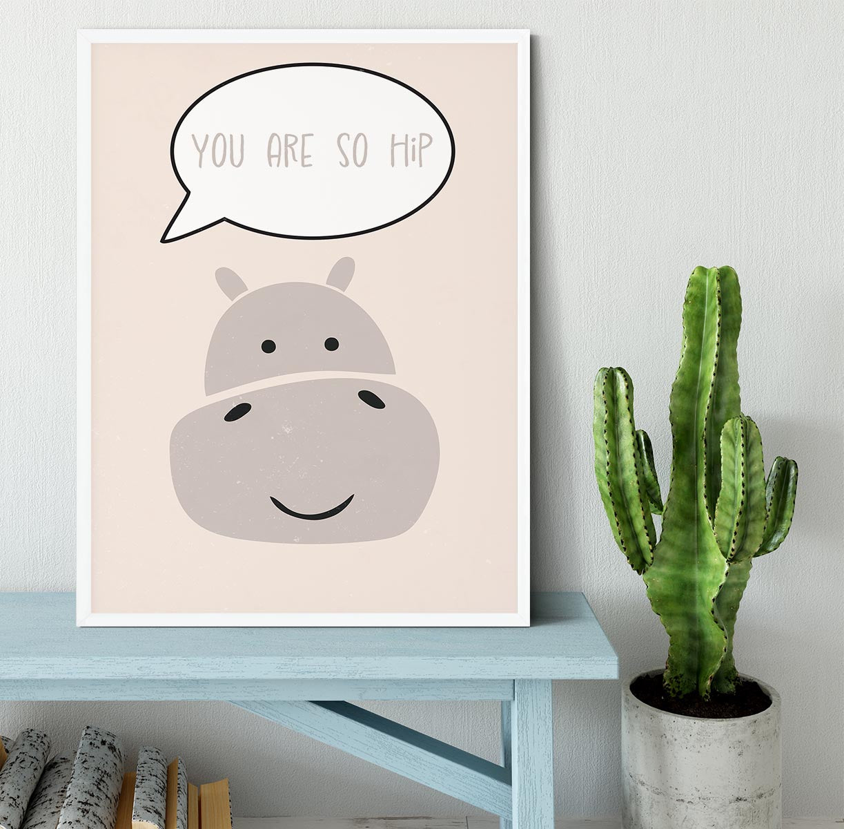 Hippo nursery print Framed Print - 1x -6