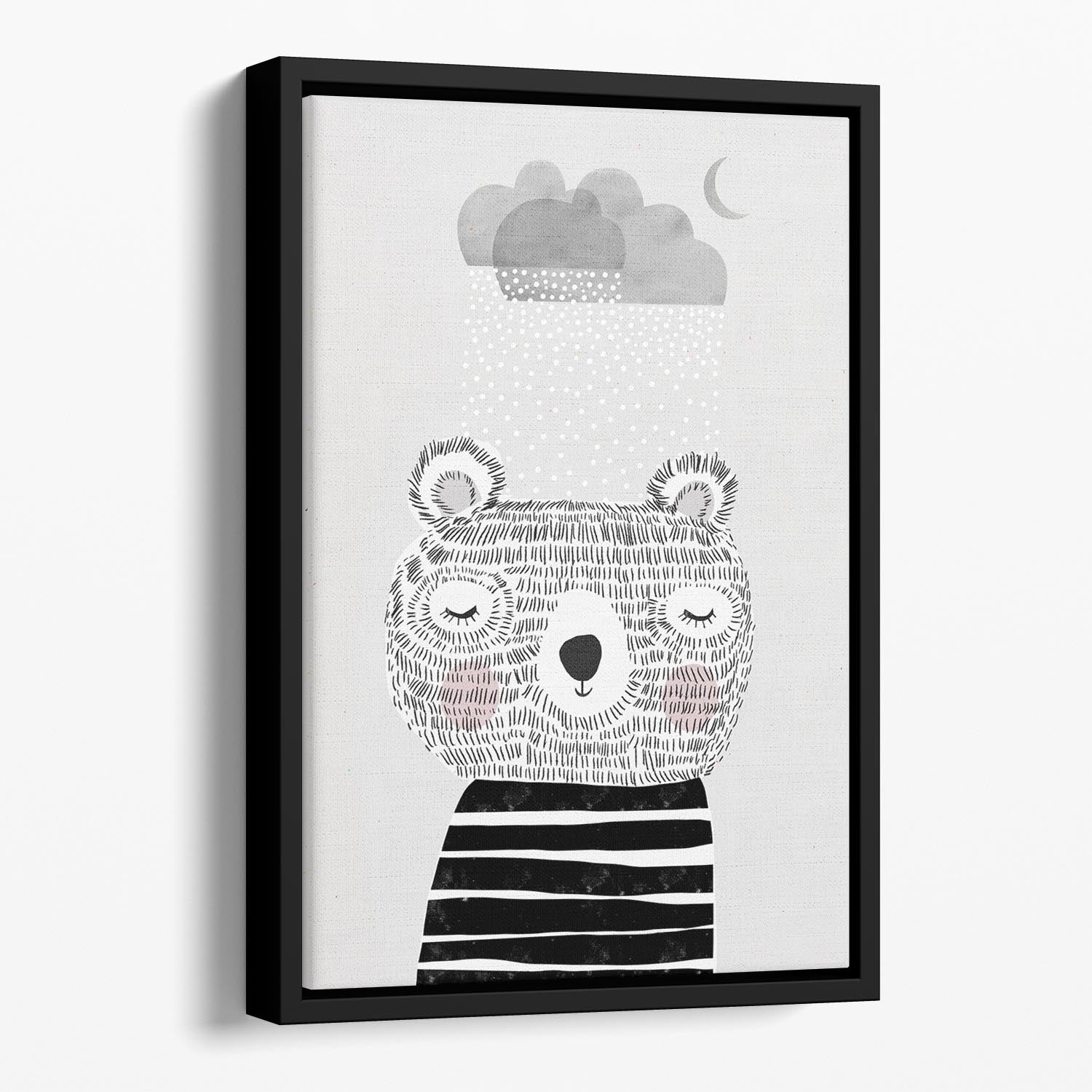 I Love Snow Floating Framed Canvas - 1x - 1