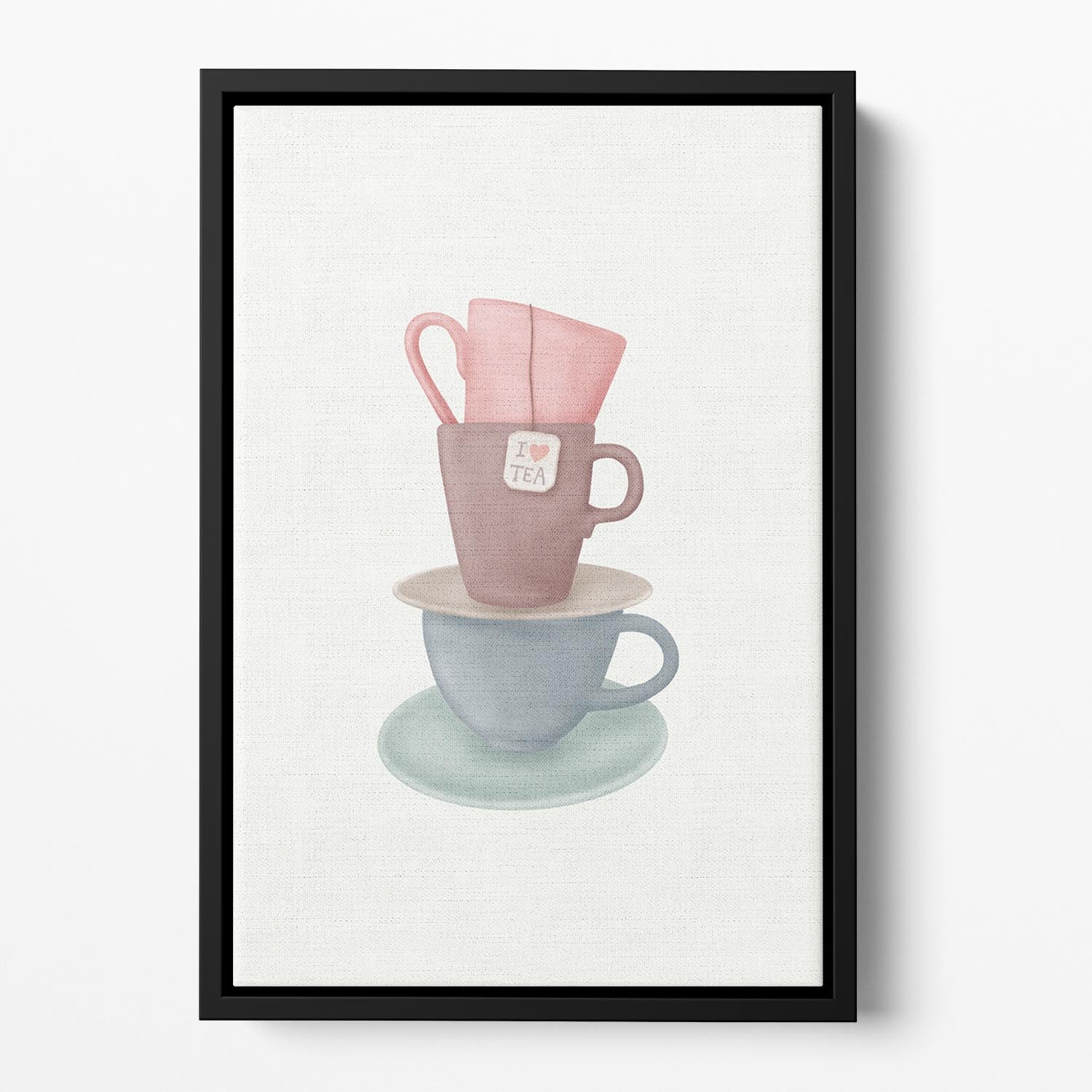 I Love TEA Floating Framed Canvas - Canvas Art Rocks - 2