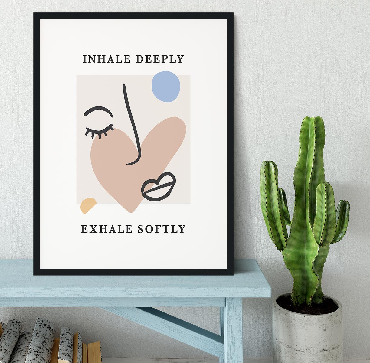 Inhale Deep Exhale Softly Framed Print - Canvas Art Rocks - 1