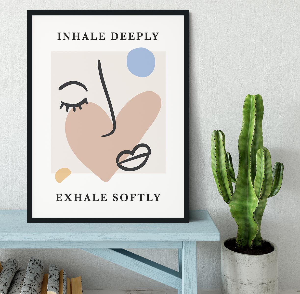 Inhale Deep Exhale Softly Framed Print - Canvas Art Rocks - 2