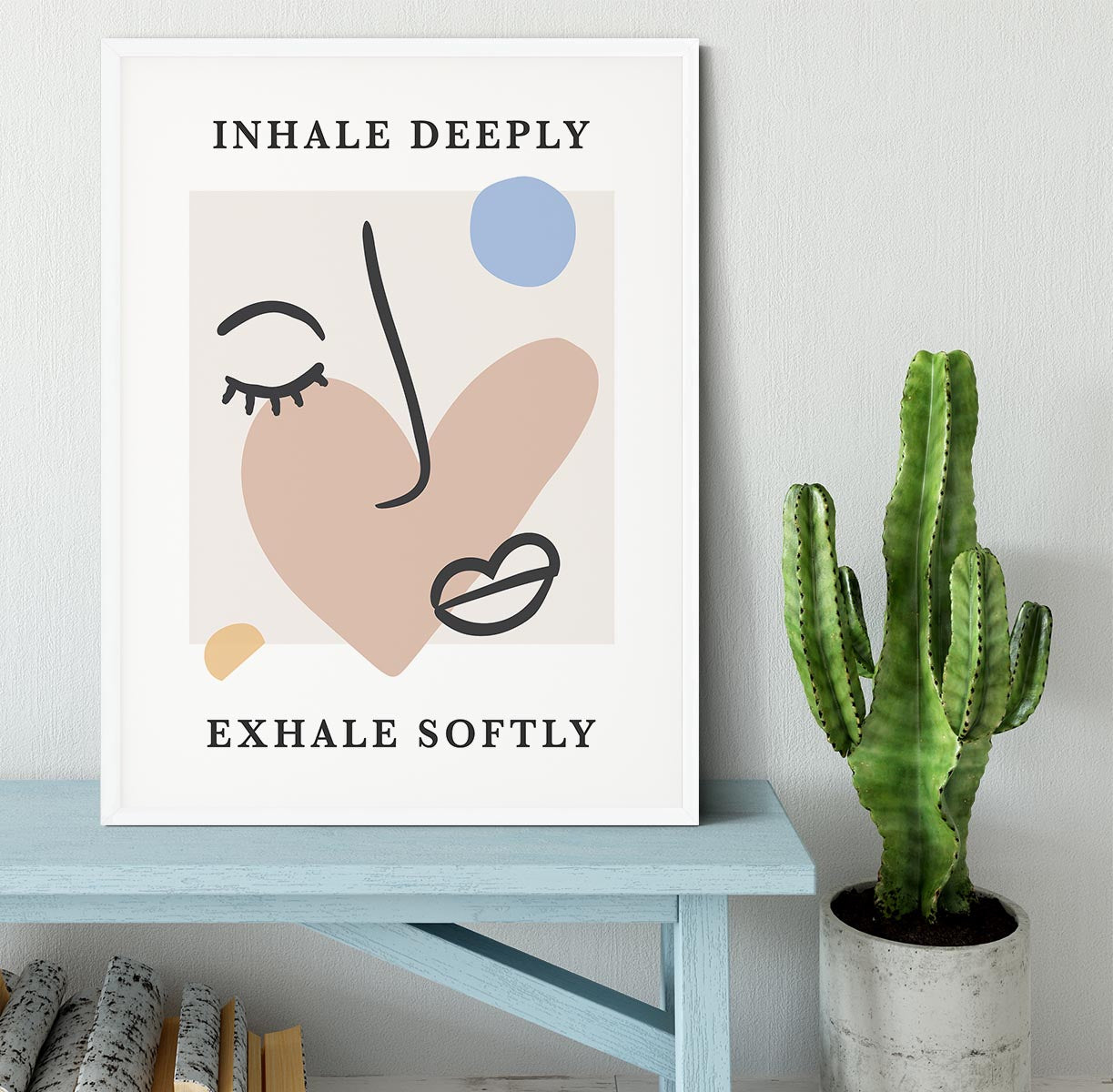 Inhale Deep Exhale Softly Framed Print - Canvas Art Rocks -6