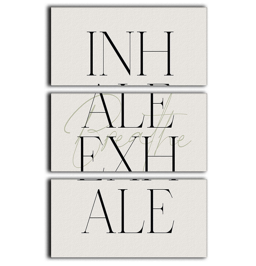 Inhale Exhale Breath 3 Split Panel Canvas Print - Canvas Art Rocks - 1