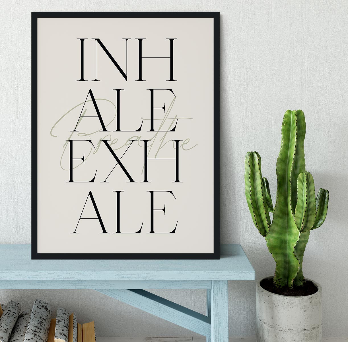 Inhale Exhale Breath Framed Print - Canvas Art Rocks - 2