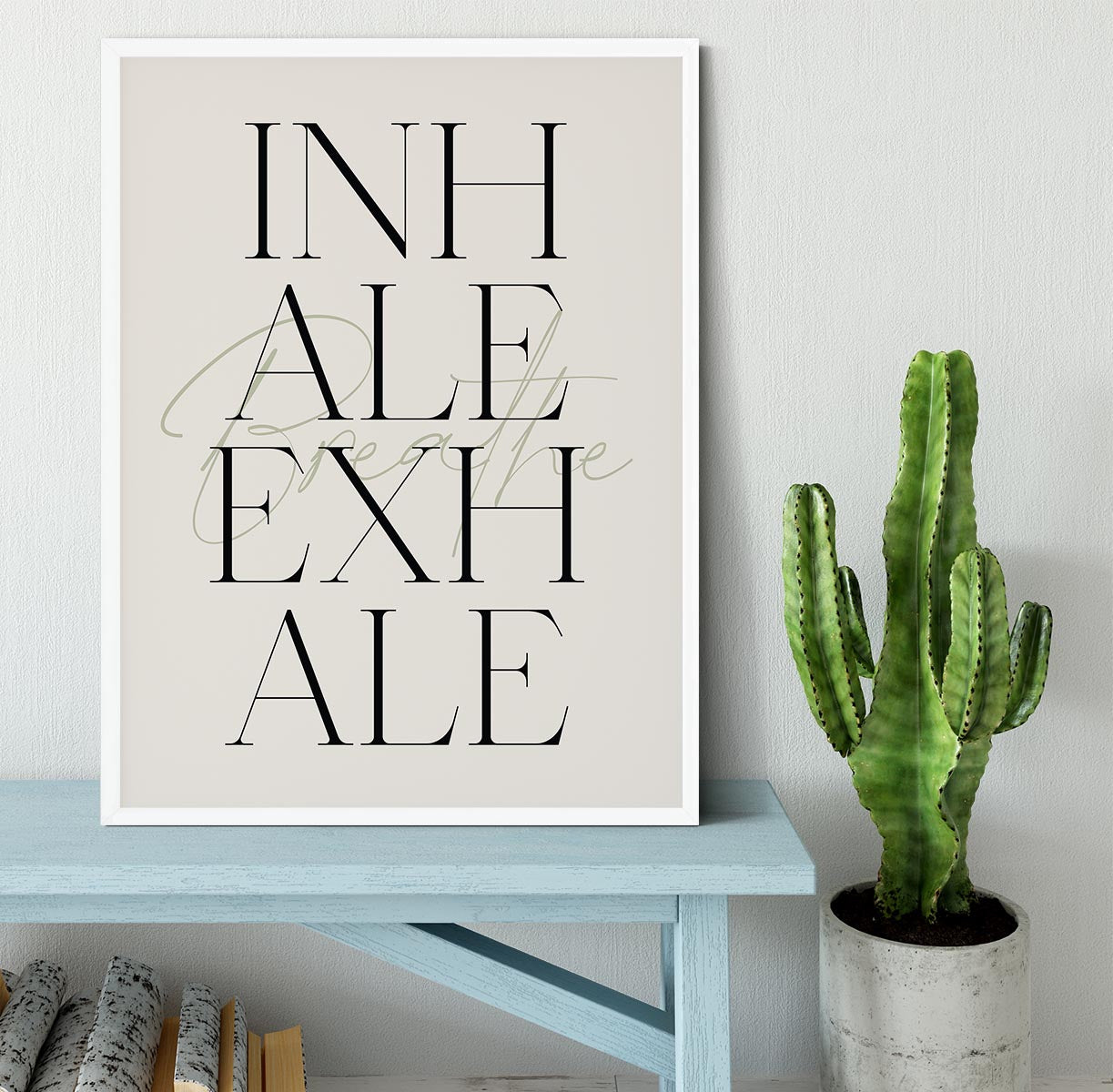 Inhale Exhale Breath Framed Print - Canvas Art Rocks -6