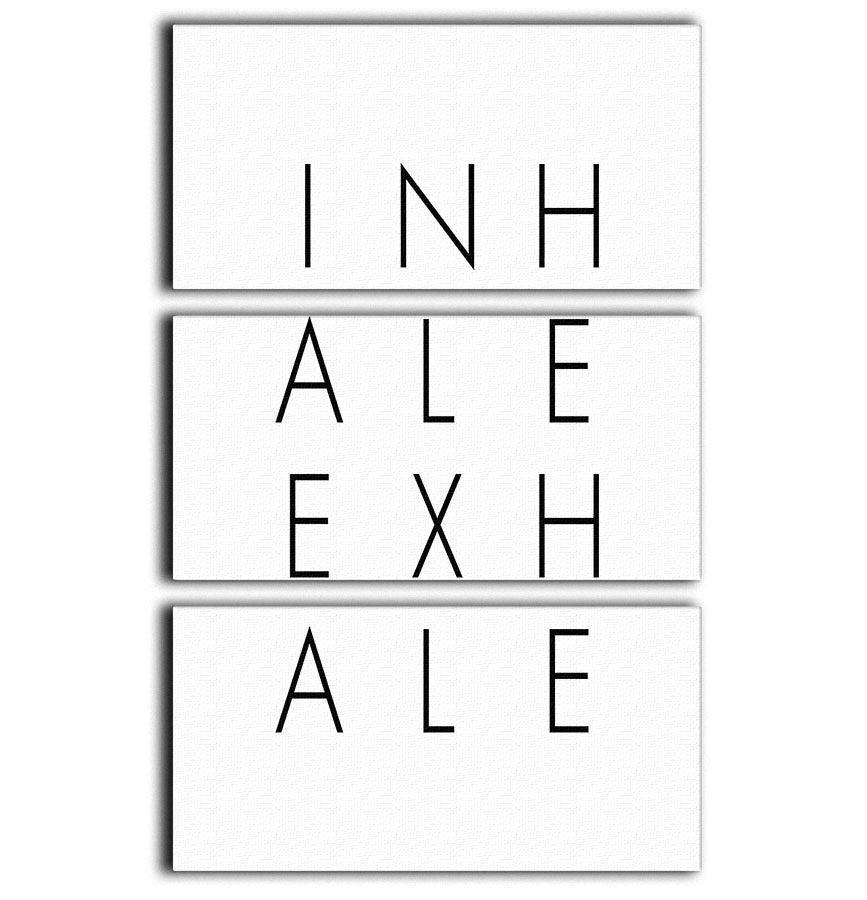 Inhale Exhale Large 3 Split Panel Canvas Print - Canvas Art Rocks - 1