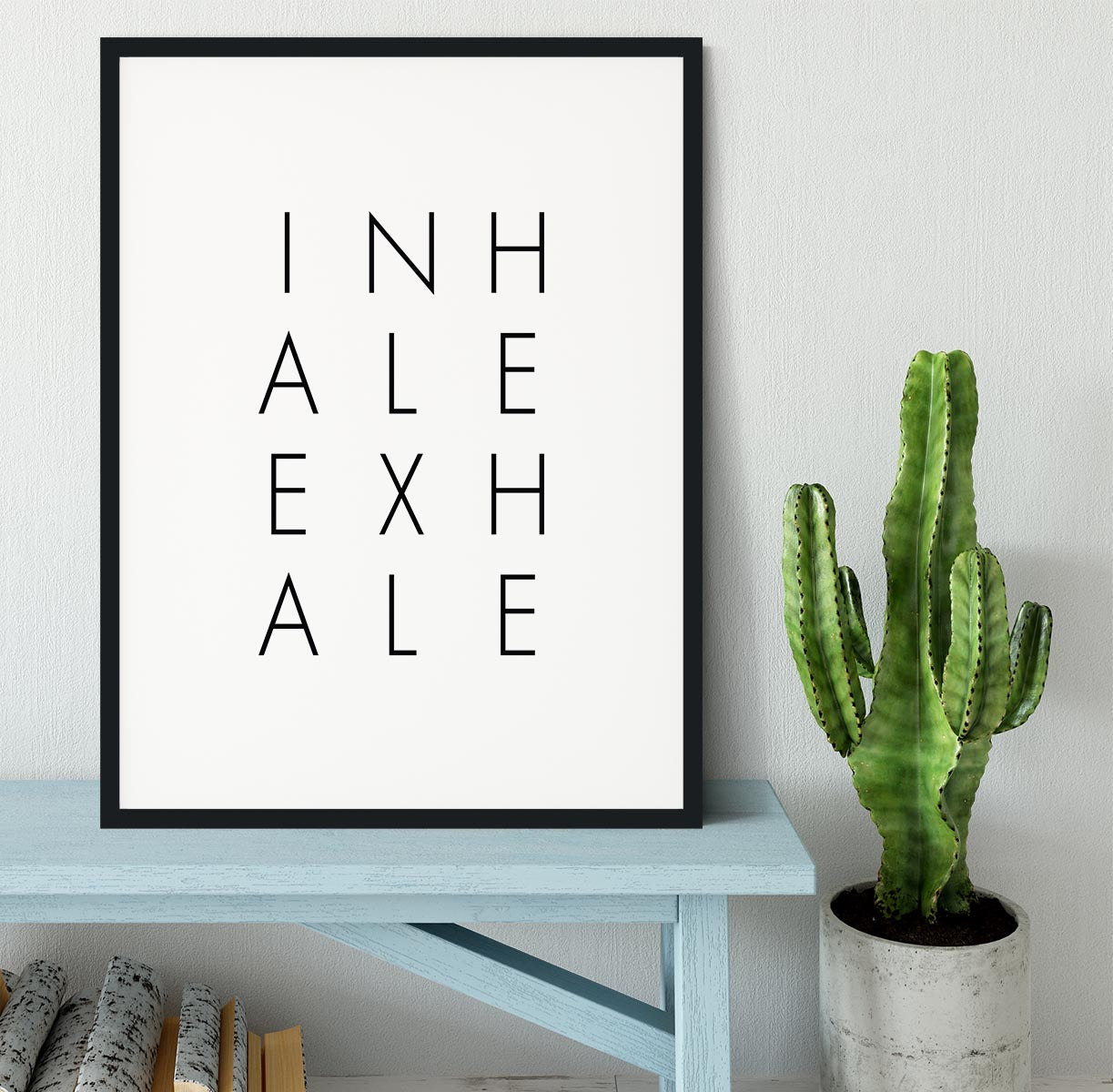 Inhale Exhale Large Framed Print - Canvas Art Rocks - 1