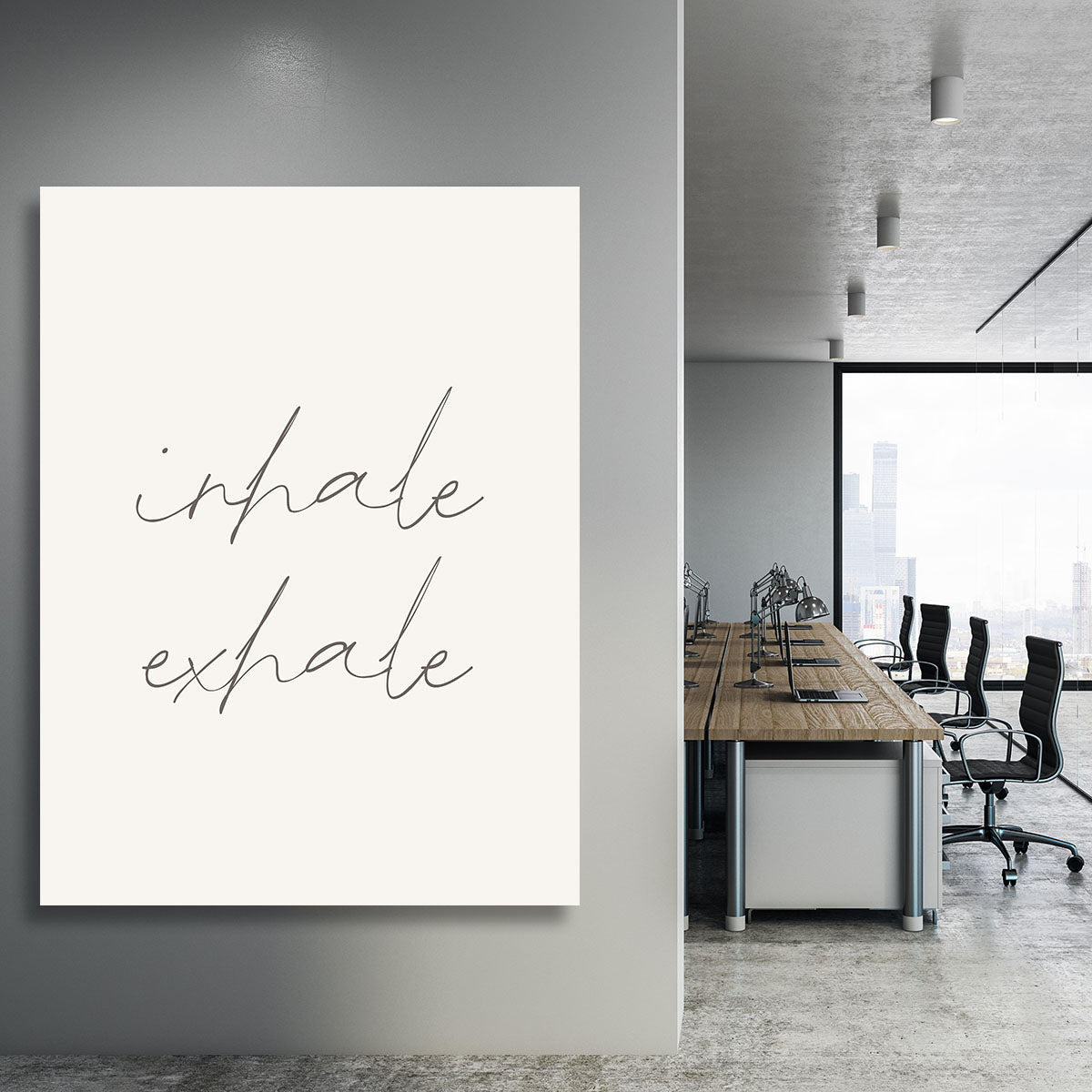 Inhale Exhale No4 Canvas Print or Poster - Canvas Art Rocks - 3