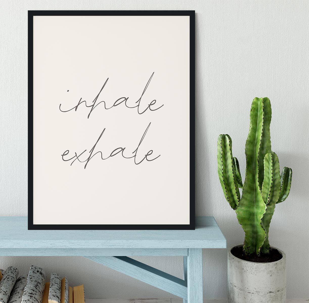 Inhale Exhale No4 Framed Print - Canvas Art Rocks - 2