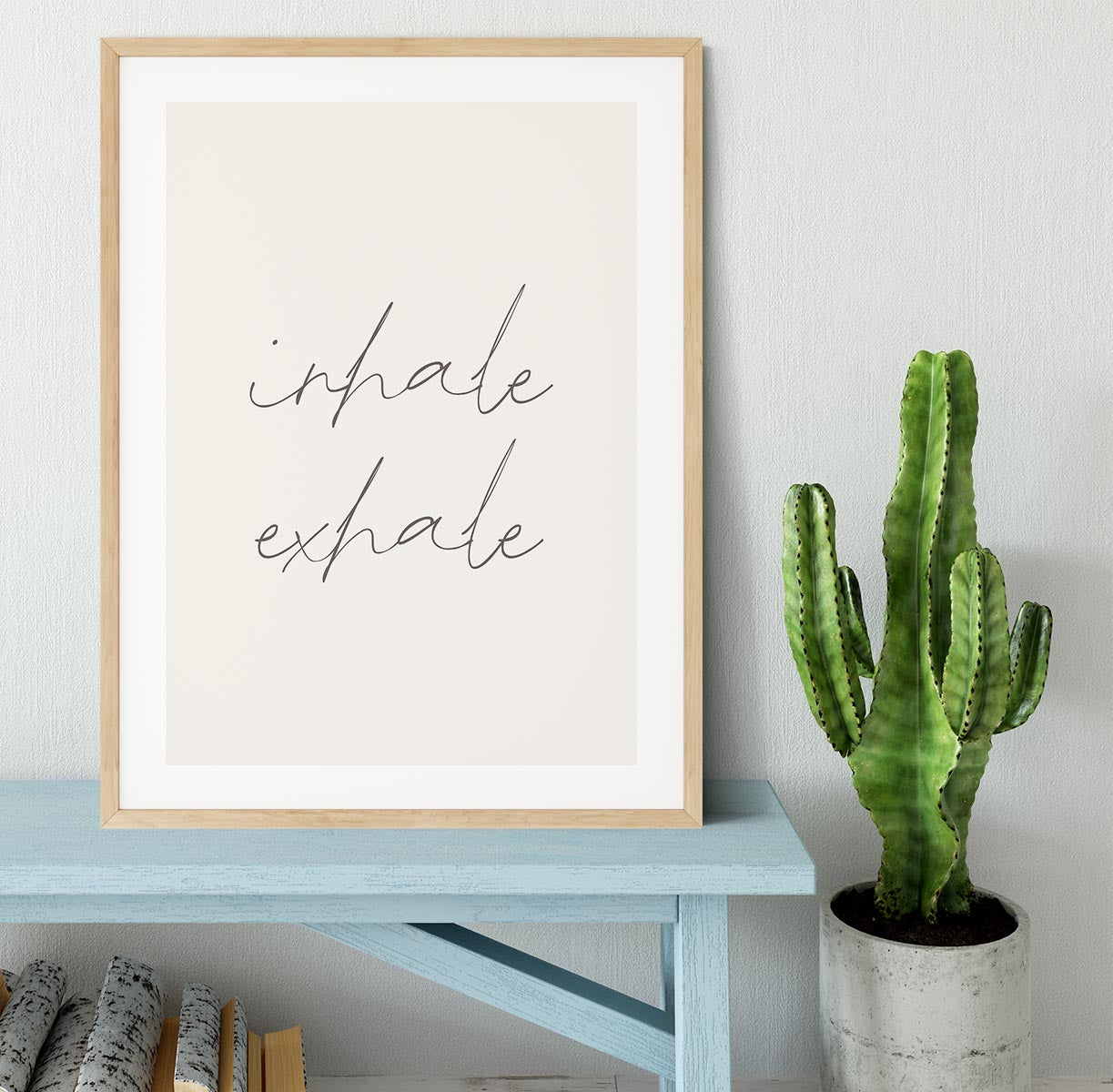 Inhale Exhale No4 Framed Print - Canvas Art Rocks - 3