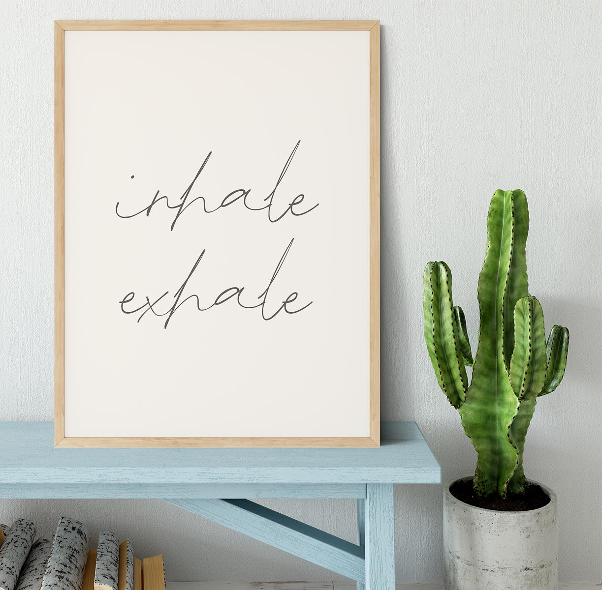 Inhale Exhale No4 Framed Print - Canvas Art Rocks - 4