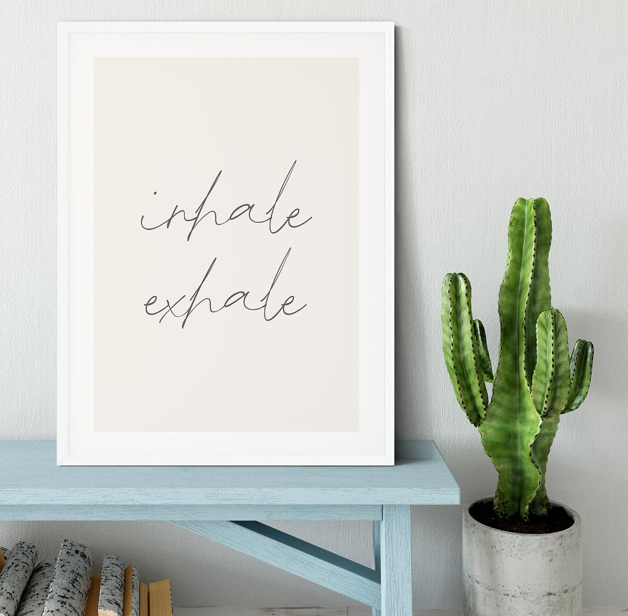 Inhale Exhale No4 Framed Print - Canvas Art Rocks - 5