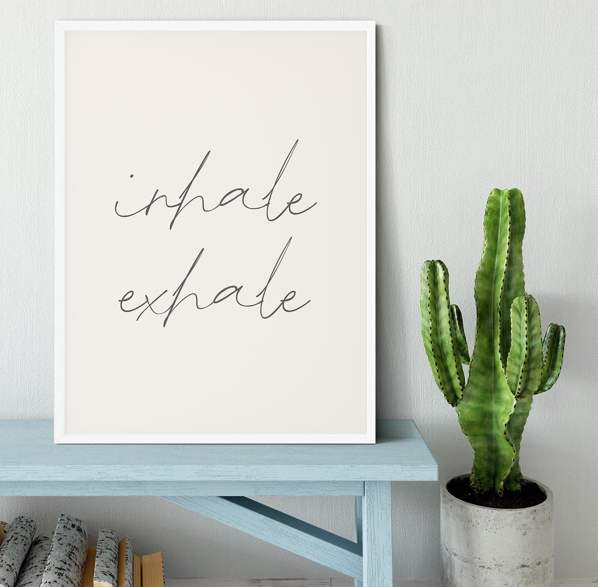 Inhale Exhale No4 Framed Print - Canvas Art Rocks -6