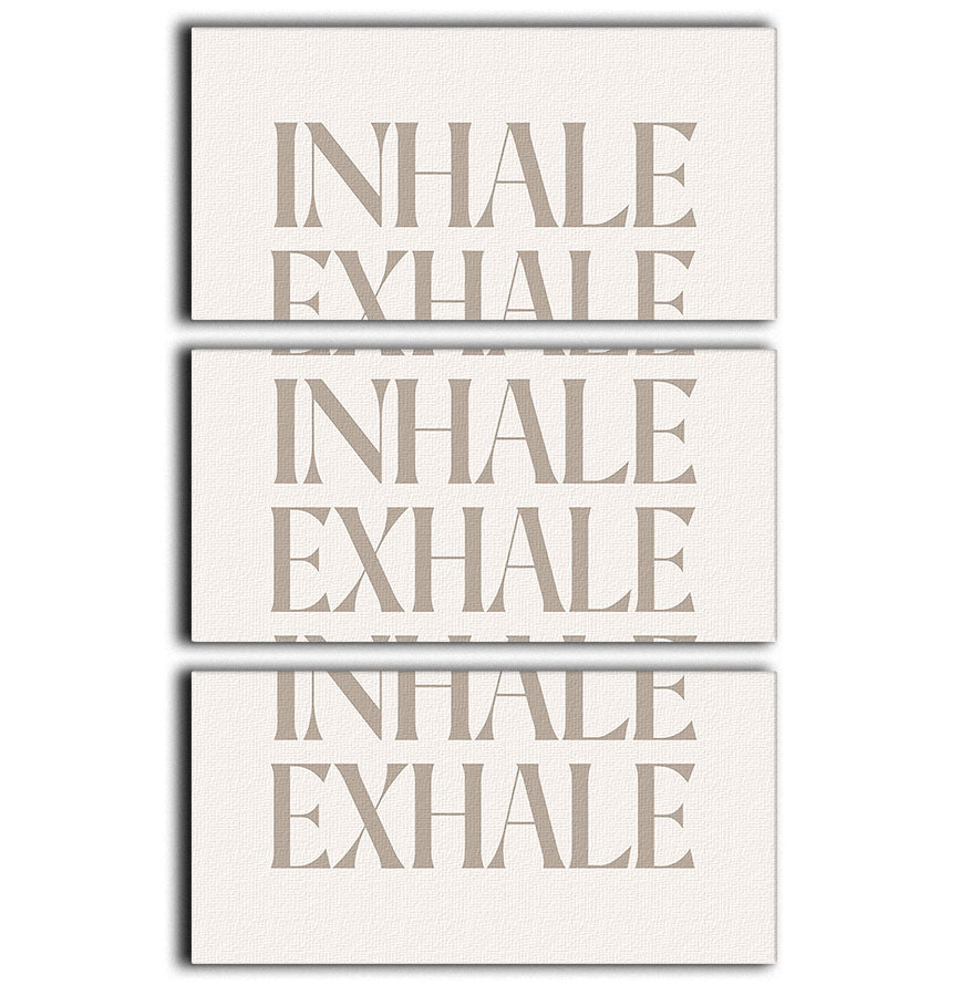 Inhale Exhale No5 3 Split Panel Canvas Print - Canvas Art Rocks - 1