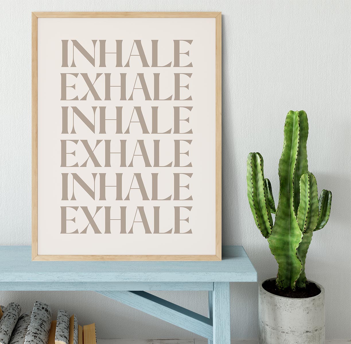 Inhale Exhale No5 Framed Print - Canvas Art Rocks - 4