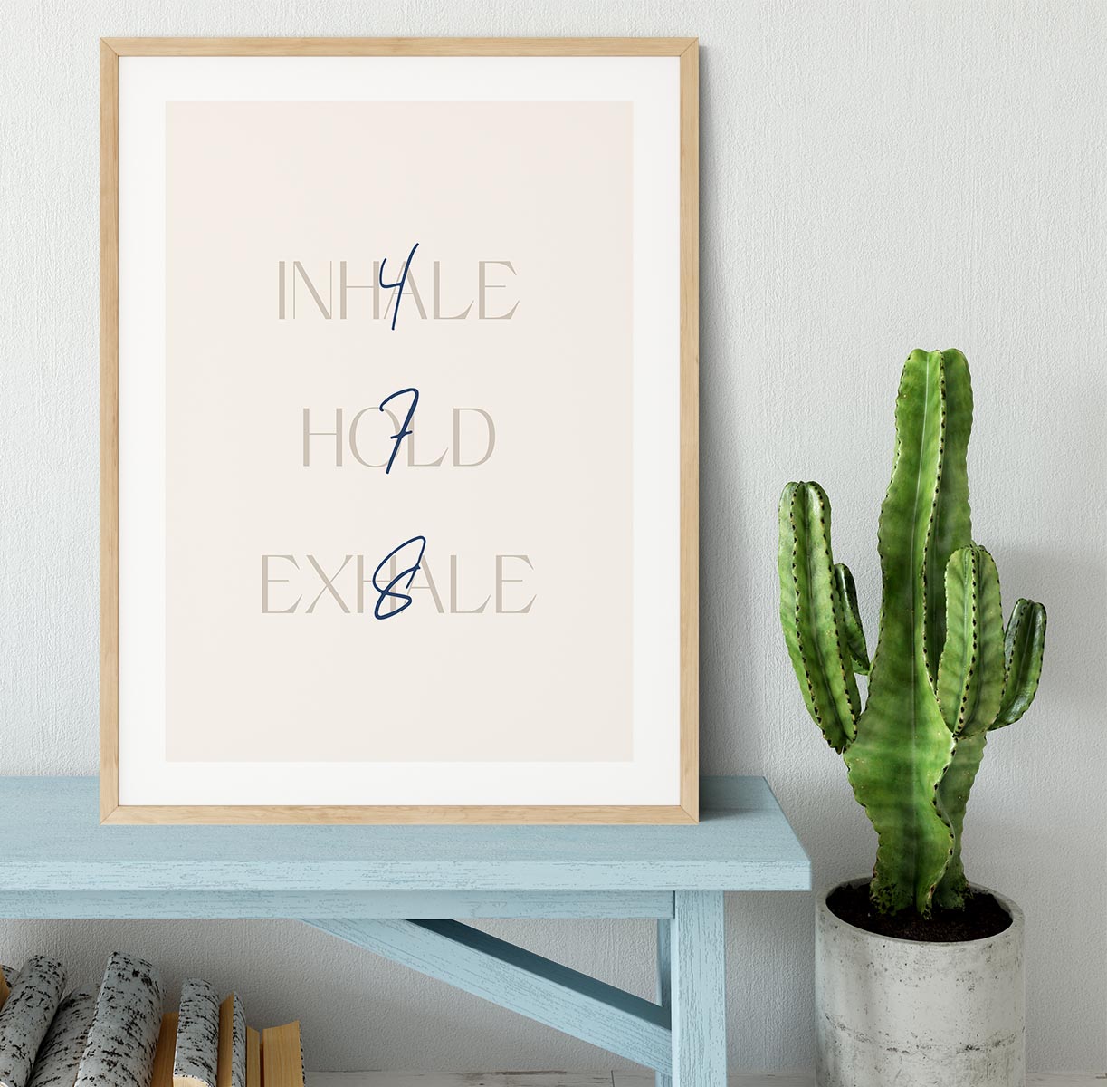 Inhale Hold Exhale Framed Print - Canvas Art Rocks - 3