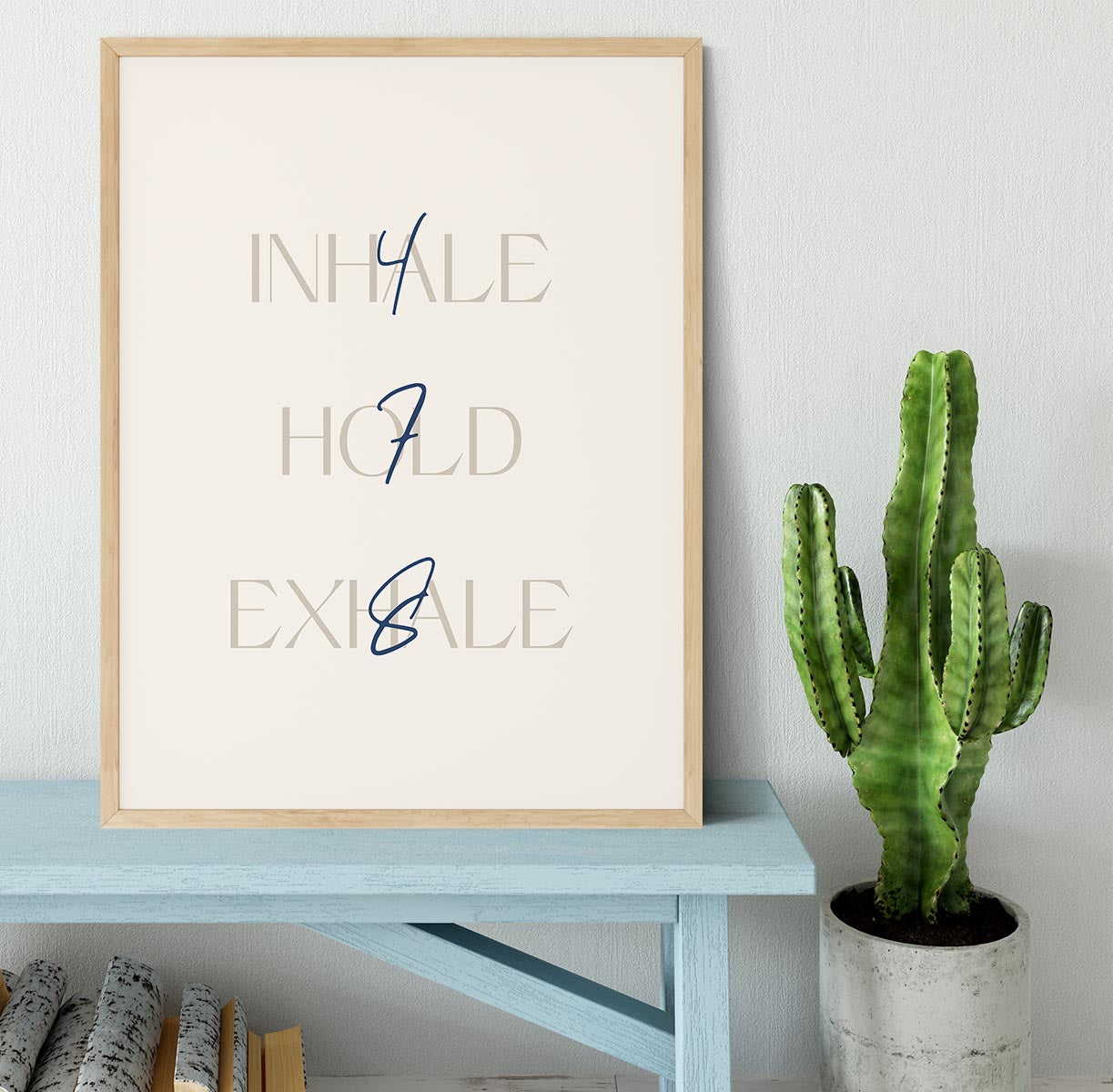 Inhale Hold Exhale Framed Print - Canvas Art Rocks - 4