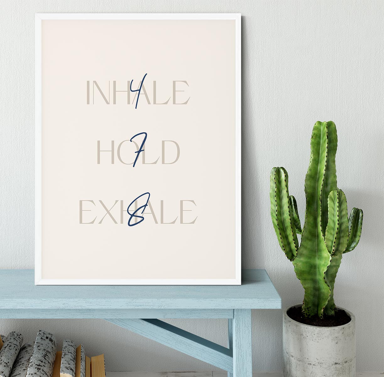 Inhale Hold Exhale Framed Print - Canvas Art Rocks -6