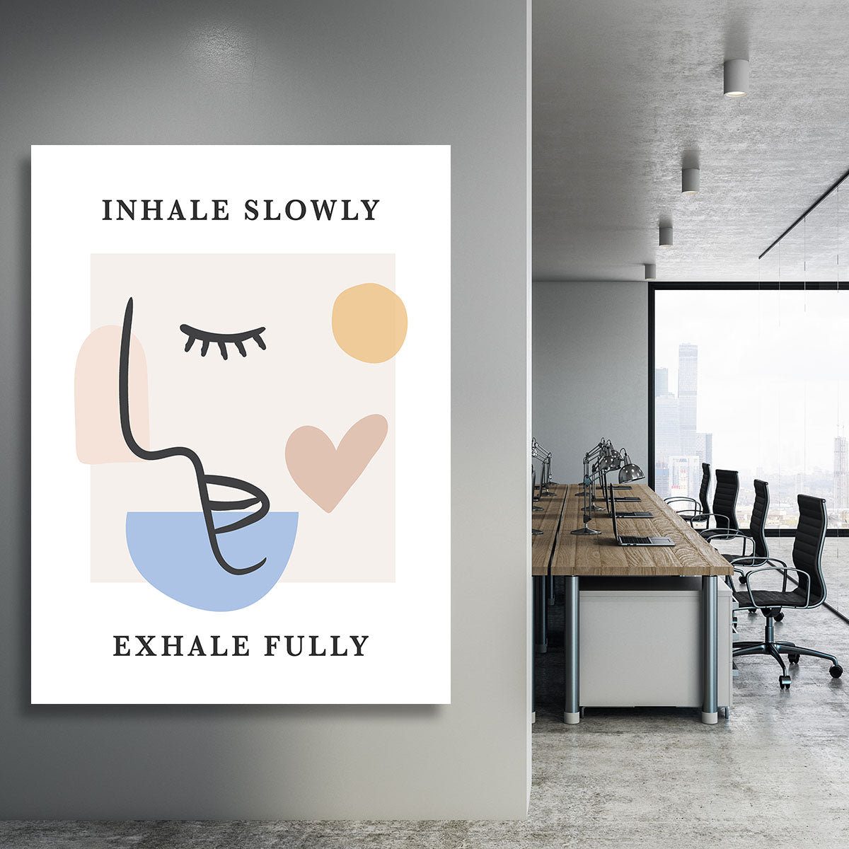 Inhale Slow Canvas Print or Poster - Canvas Art Rocks - 3