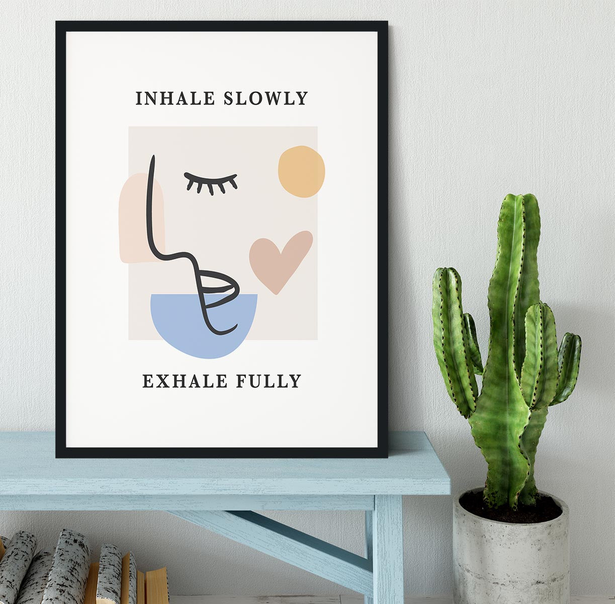 Inhale Slow Framed Print - Canvas Art Rocks - 1