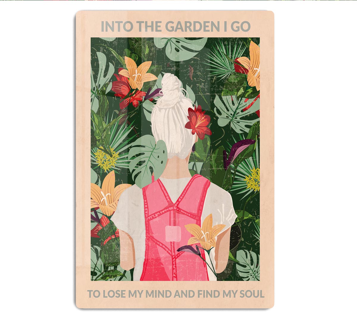 Into the Garden grey Acrylic Block - 1x - 1
