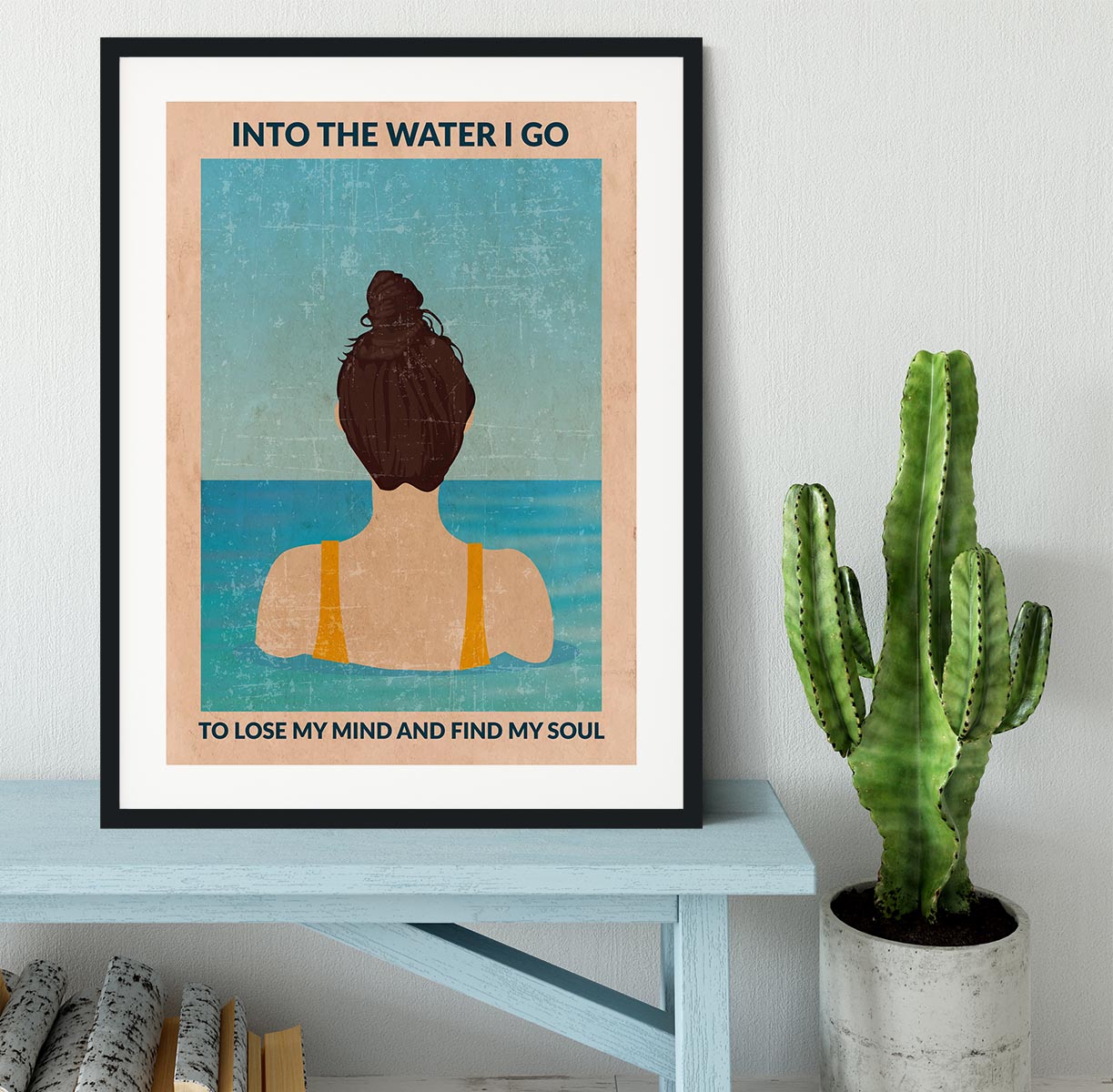 Into the Water brunette Framed Print - 1x - 1