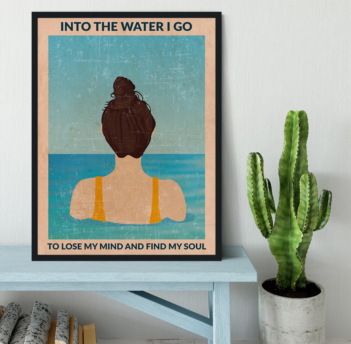 Into the Water brunette Framed Print - 1x - 2