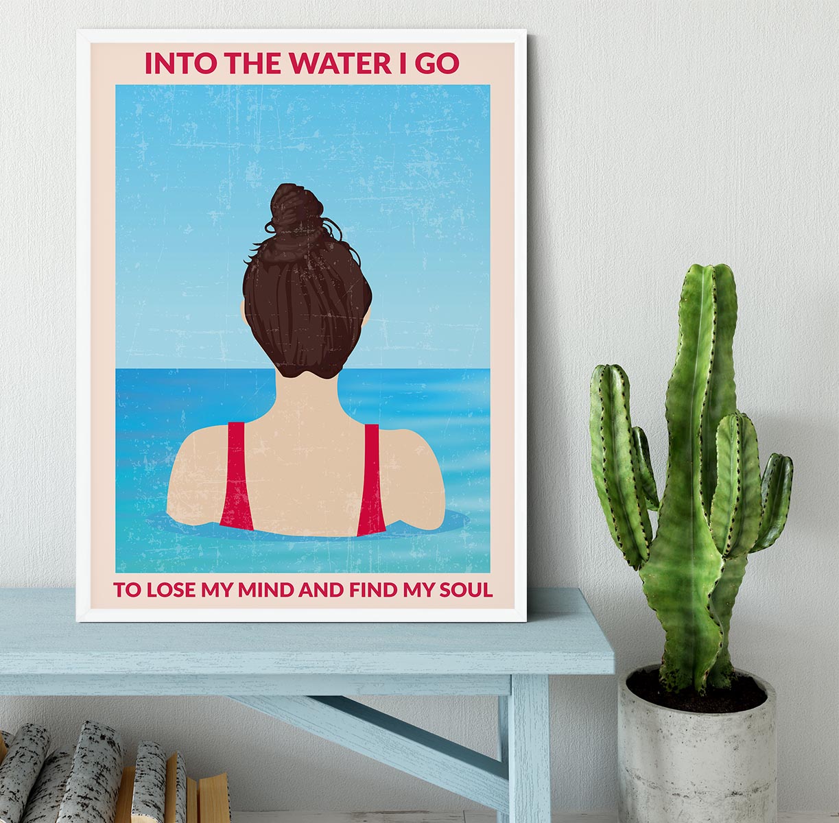 Into the Water red Framed Print - 1x -6