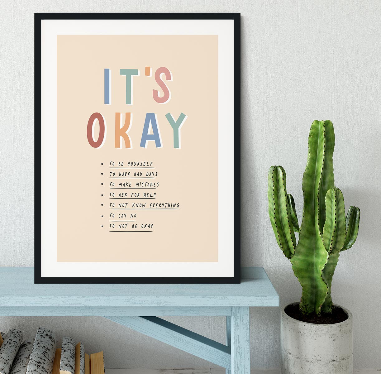 Its Okay Framed Print - Canvas Art Rocks - 1