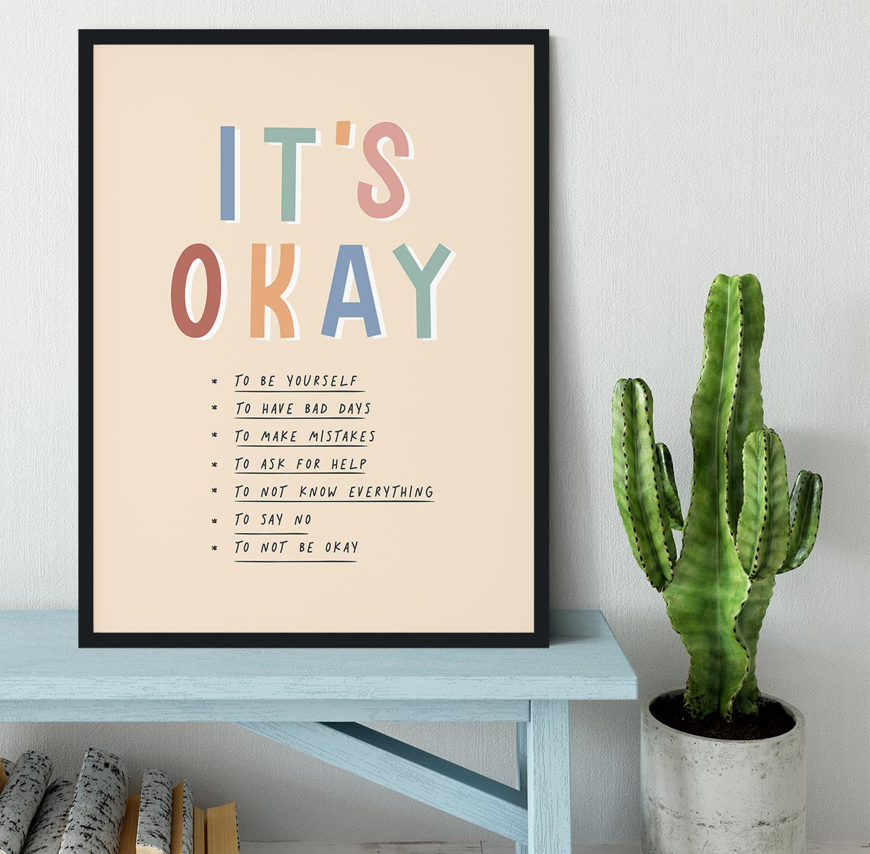 Its Okay Framed Print - Canvas Art Rocks - 2