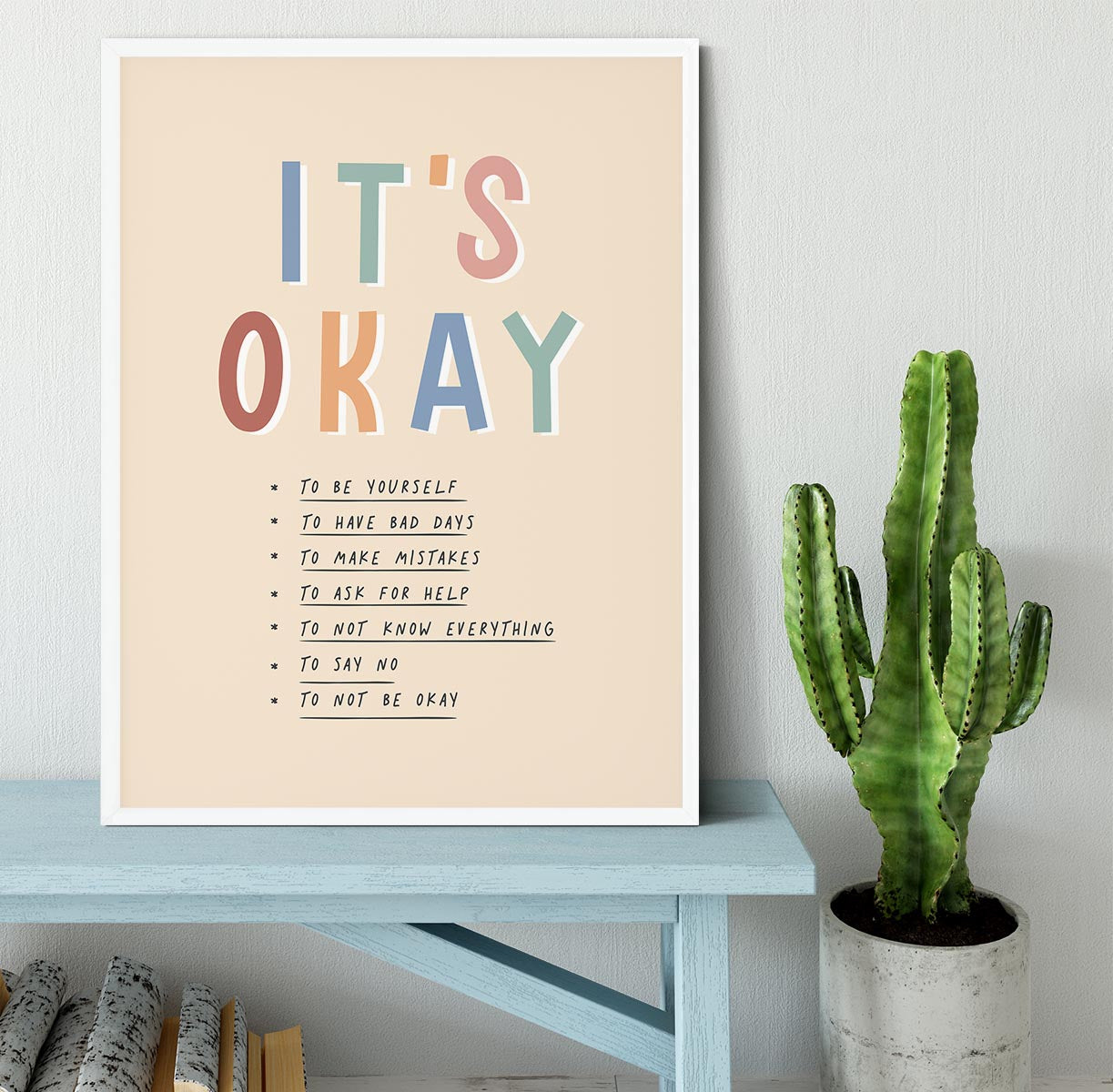 Its Okay Framed Print - Canvas Art Rocks -6