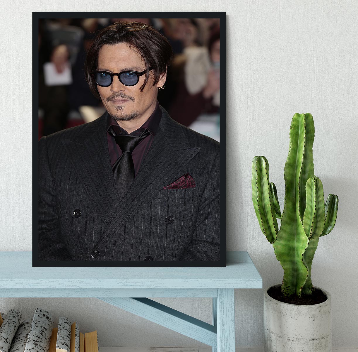 Johnny Depp in sunglasses Framed Print - Canvas Art Rocks - 2