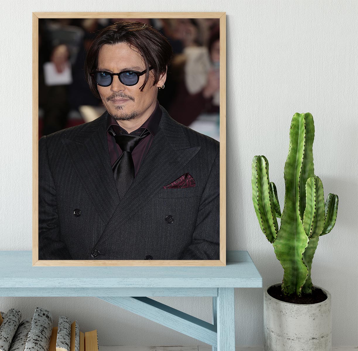 Johnny Depp in sunglasses Framed Print - Canvas Art Rocks - 4