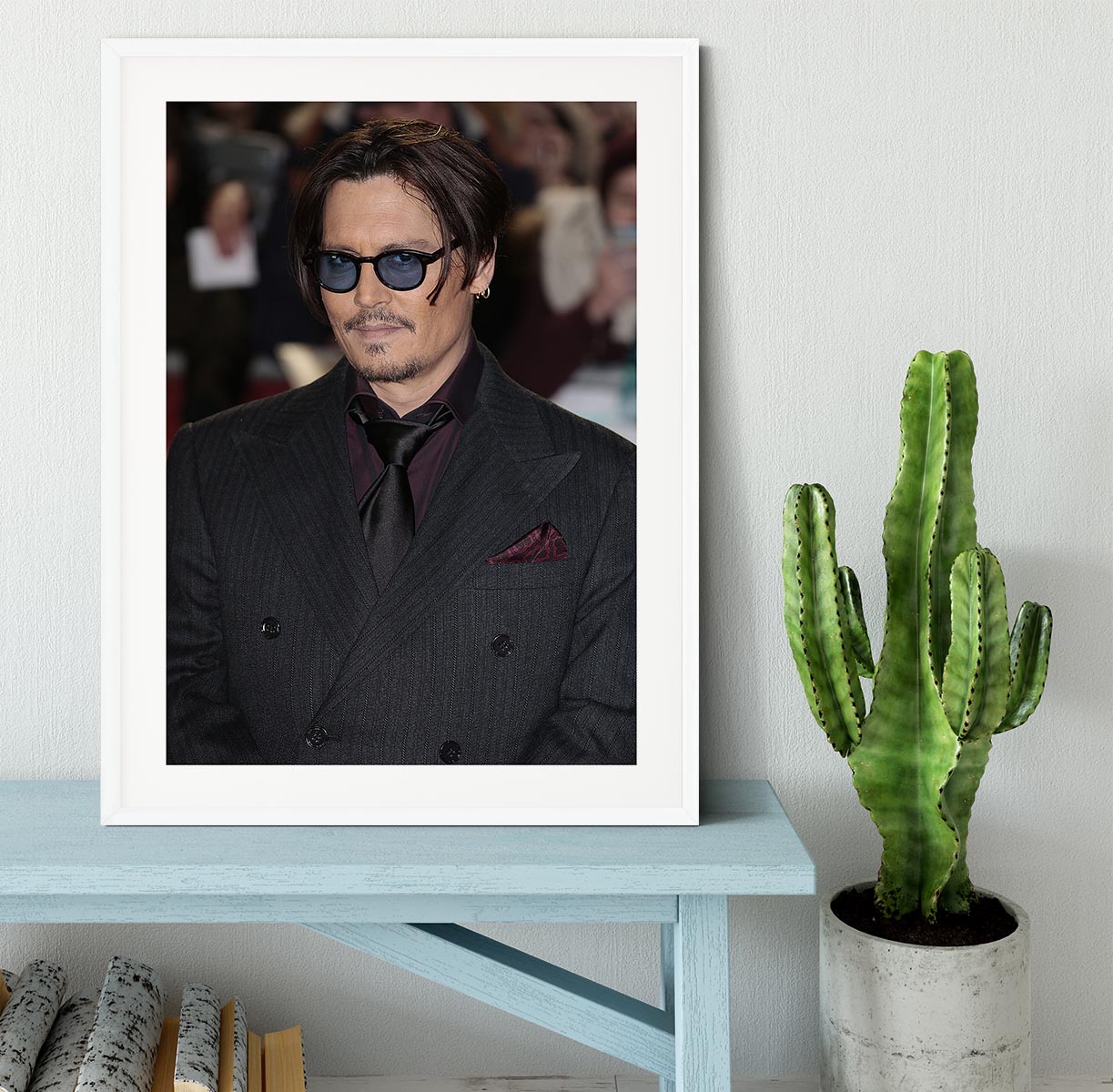 Johnny Depp in sunglasses Framed Print - Canvas Art Rocks - 5