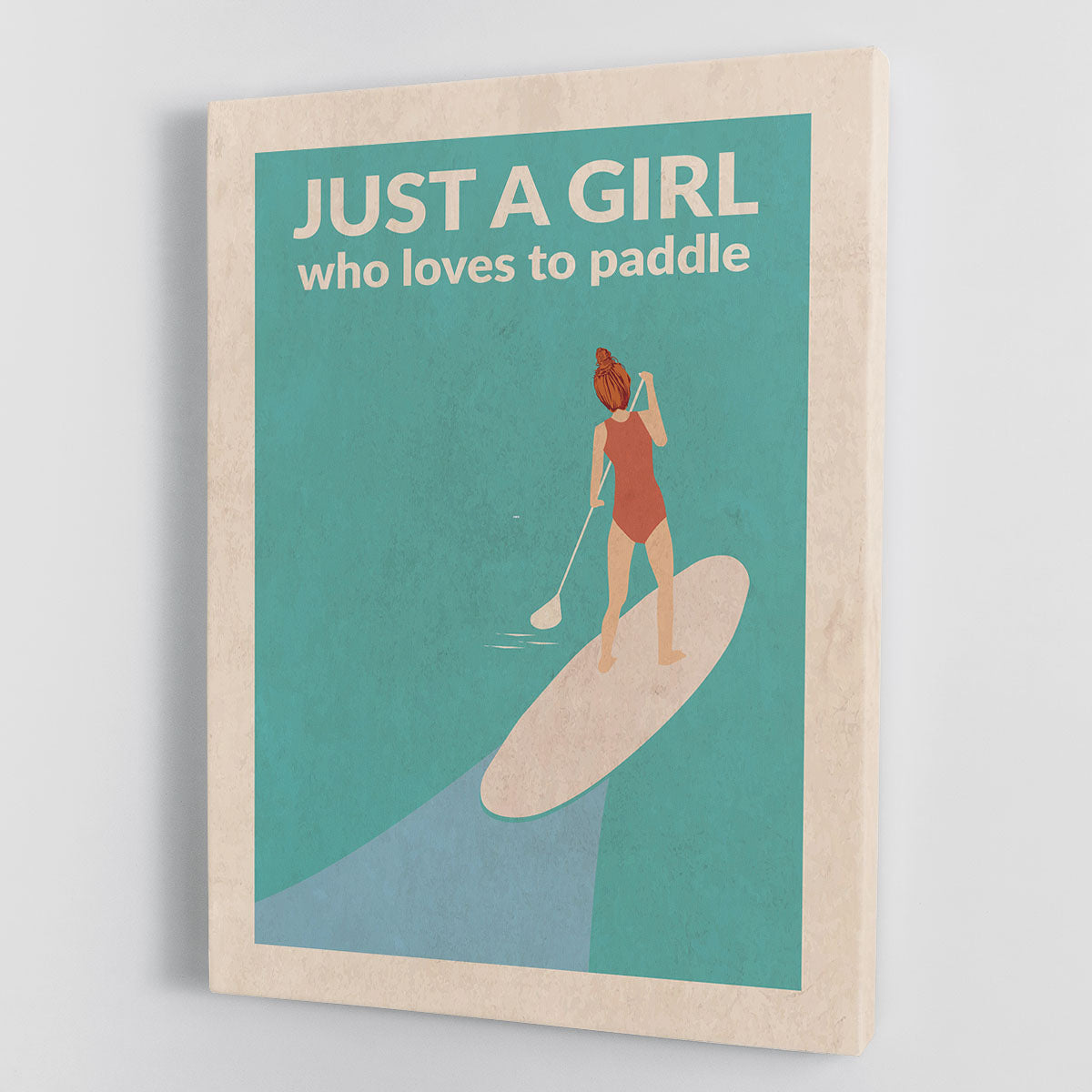 Just a Girl Who Loved To Paddle redhead Canvas Print or Poster - 1x - 1