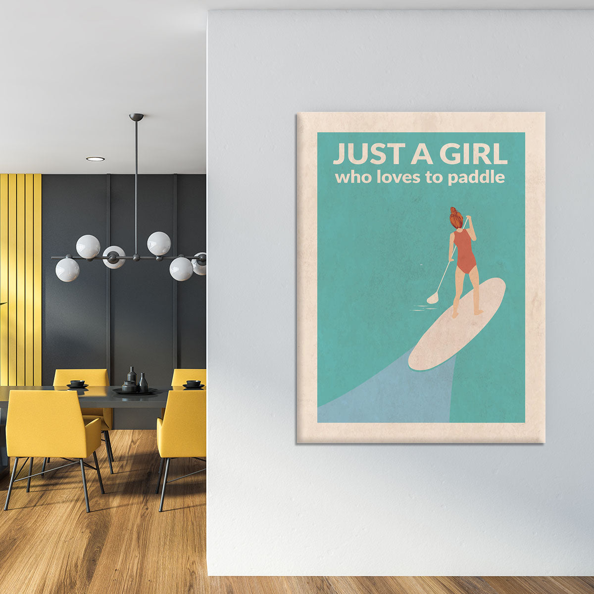 Just a Girl Who Loved To Paddle redhead Canvas Print or Poster - 1x - 4