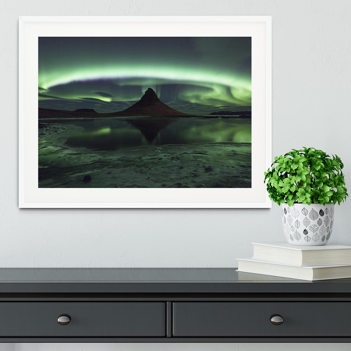 Kirkjufell Aurora Framed Print - Canvas Art Rocks - 5